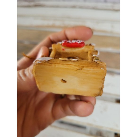 Candy gingerbread household ornament vintage Xmas mini tree - Picture 8 of 8